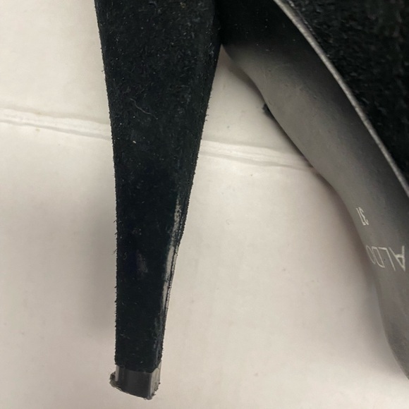 Also Leather Strappy Heeled Knee High Boots - Picture 3 of 8